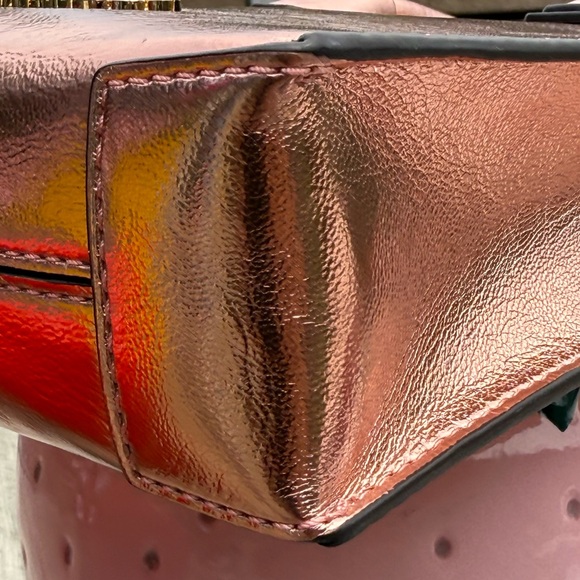 NWOT!Michael Kors Rose Gold Mini Bag w/ Luxe Finish Metallic Rose Gold - Picture 4 of 7
